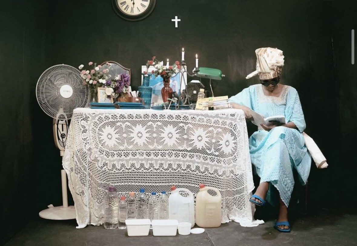 Fashion model in grey coat